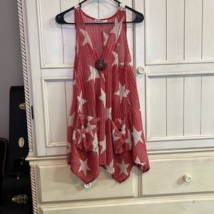 Sweet bathing suit cover up! 4th of July